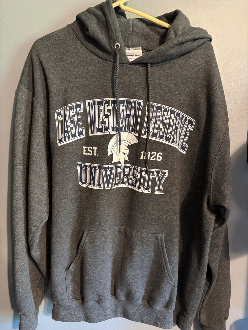 Champion Dark Gray Case Western Reserve University Logo Hoodie